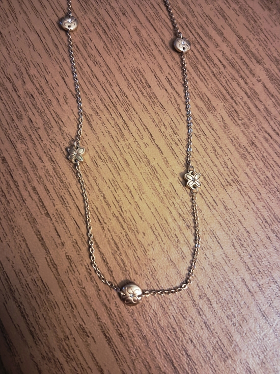 Brighton Jewelry - Brighton Gold-Tone Floral Station Necklace with Small Flower Charms
